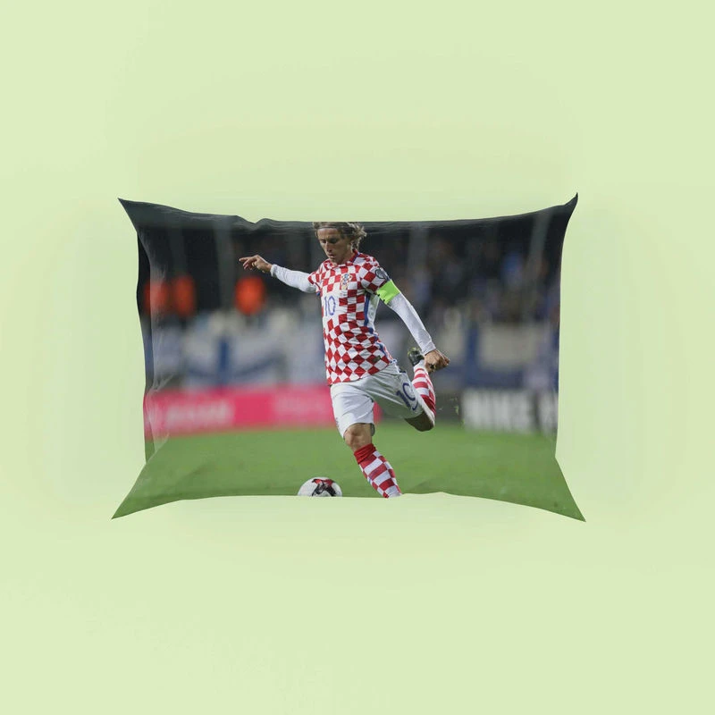 Strong Soccer Player Luka Modric Pillow Case