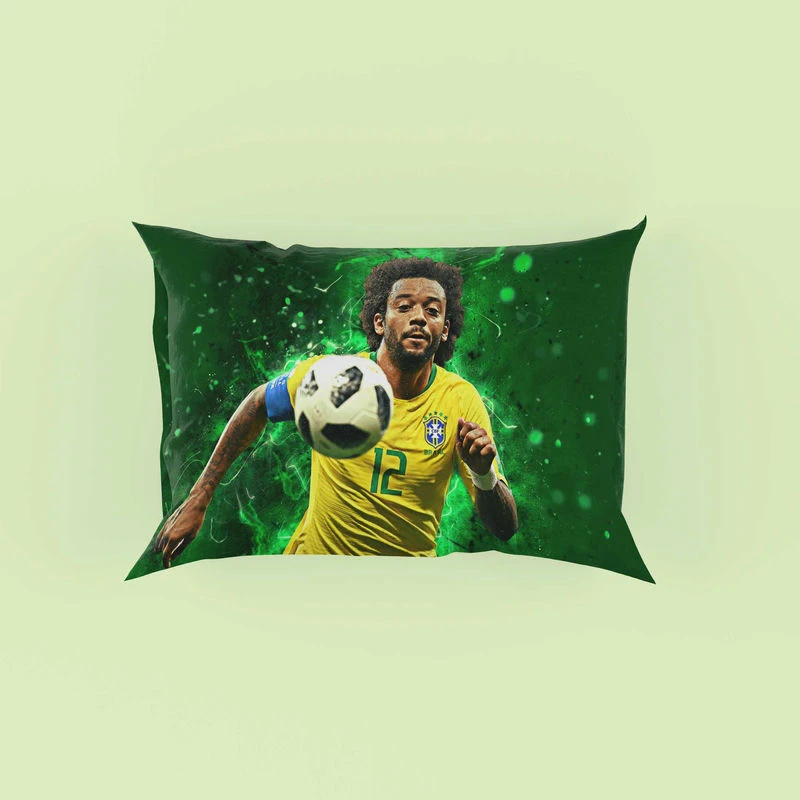 Encouraging Football Player Marcelo Vieira Pillow Case