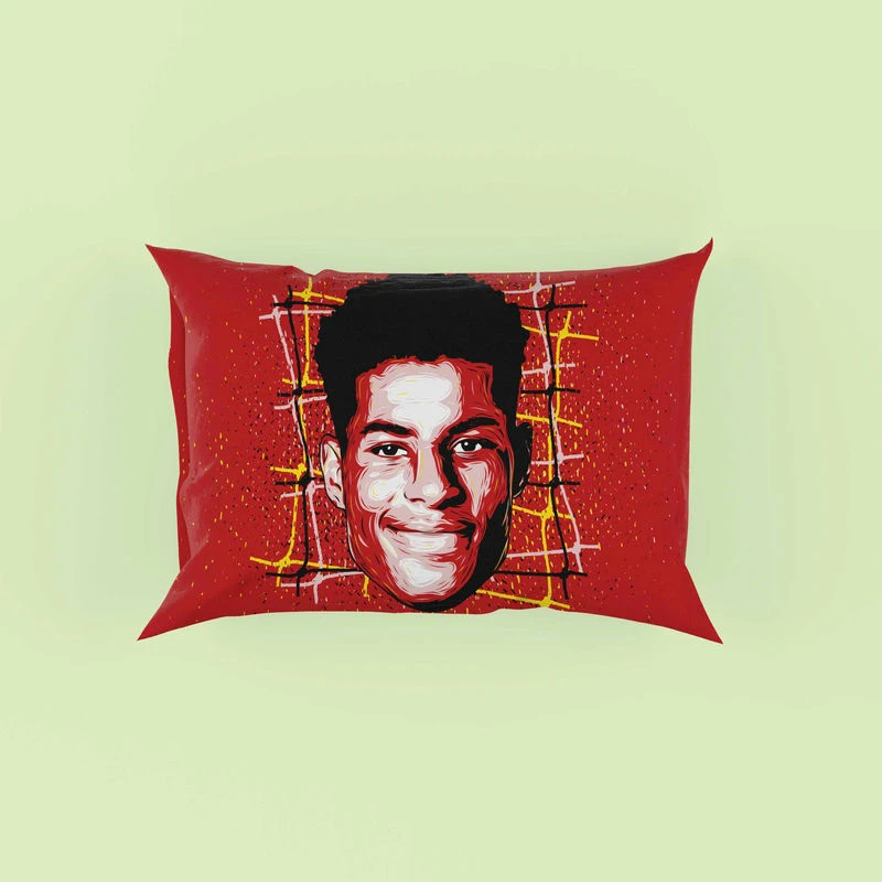Marcus Rashford Committed Sports Player Pillow Case
