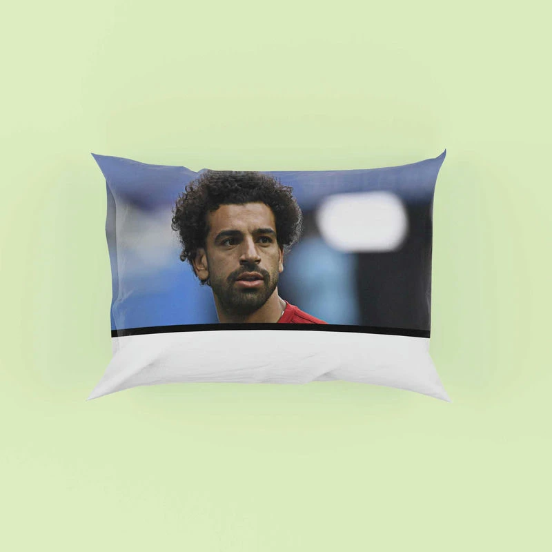 Mohamed Salah Spirited Soccer Player Pillow Case