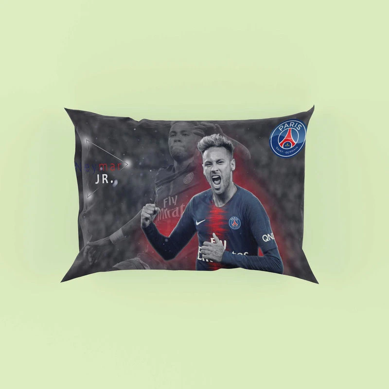 Energetic PSG Football Player Neymar Pillow Case