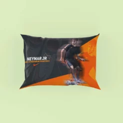 Neymar Jr Spirited Soccer Player Pillow Case