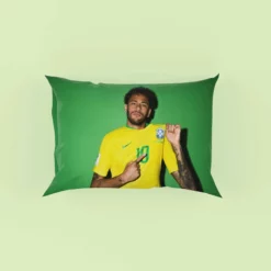 Neymar Jr Encouraging Brazil Football Player Pillow Case