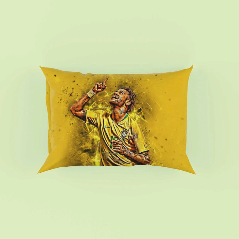 Hardworking Brazil Sports Player Neymar Pillow Case