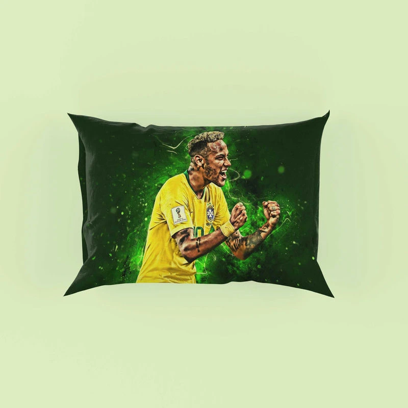 Neymar Brazil Soccer Player Pillow Case