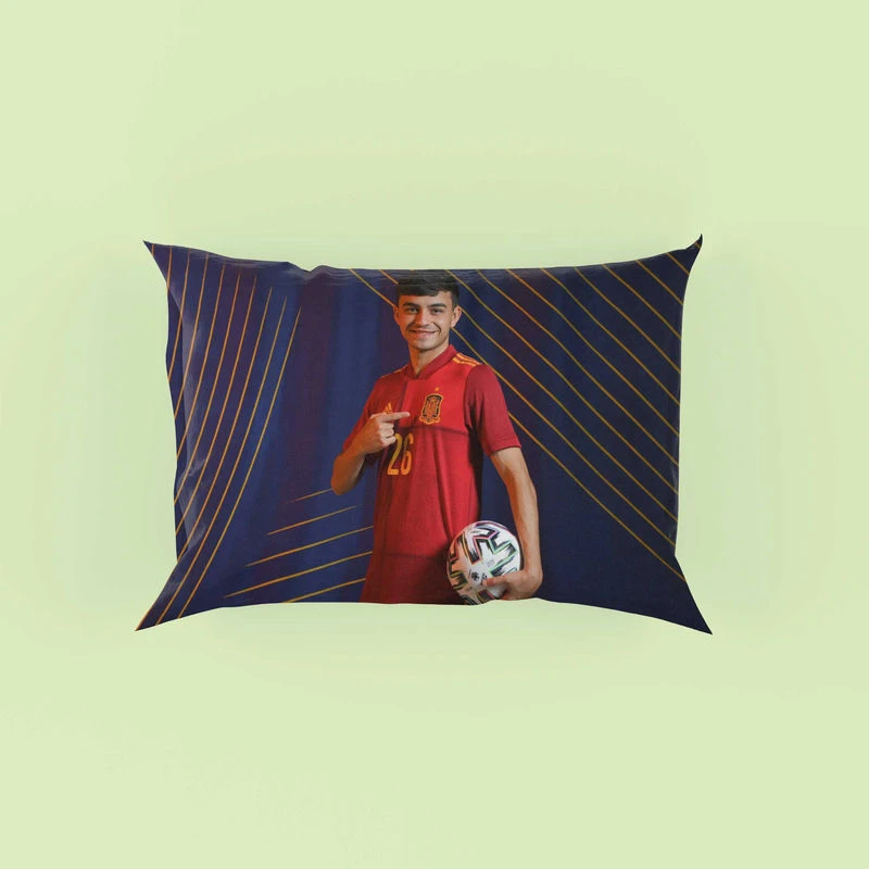 Active Spanish Football Player Pedri Pillow Case