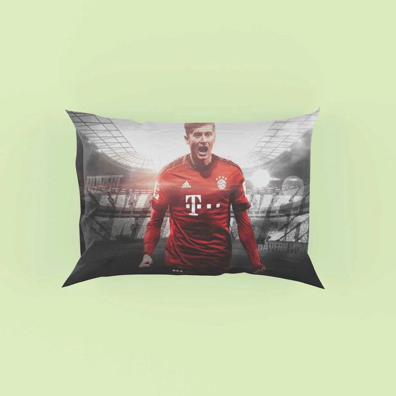 Robert Lewandowski Competitive Football Player Pillow Case