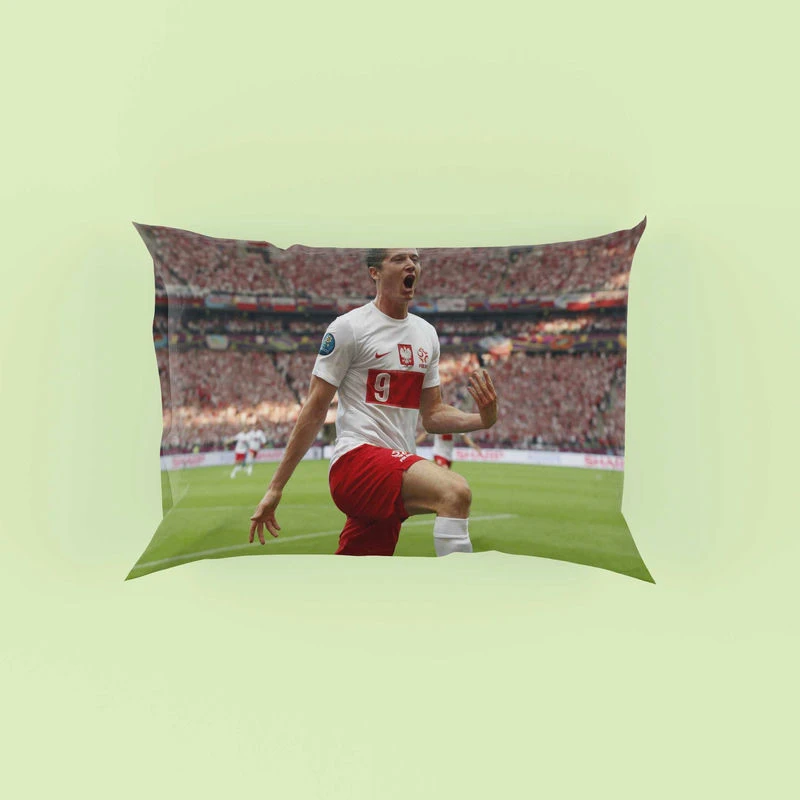 Robert Lewandowski Polish Footballer Pillow Case