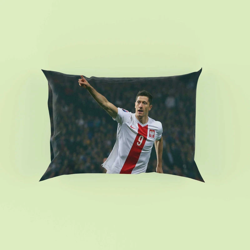 Robert Lewandowski Polish World Cup Player Pillow Case