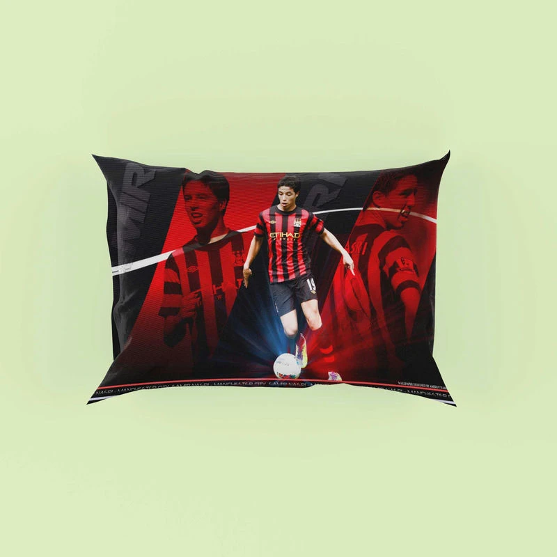 Exciting Midfield Soccer Player Samir Nasri Pillow Case