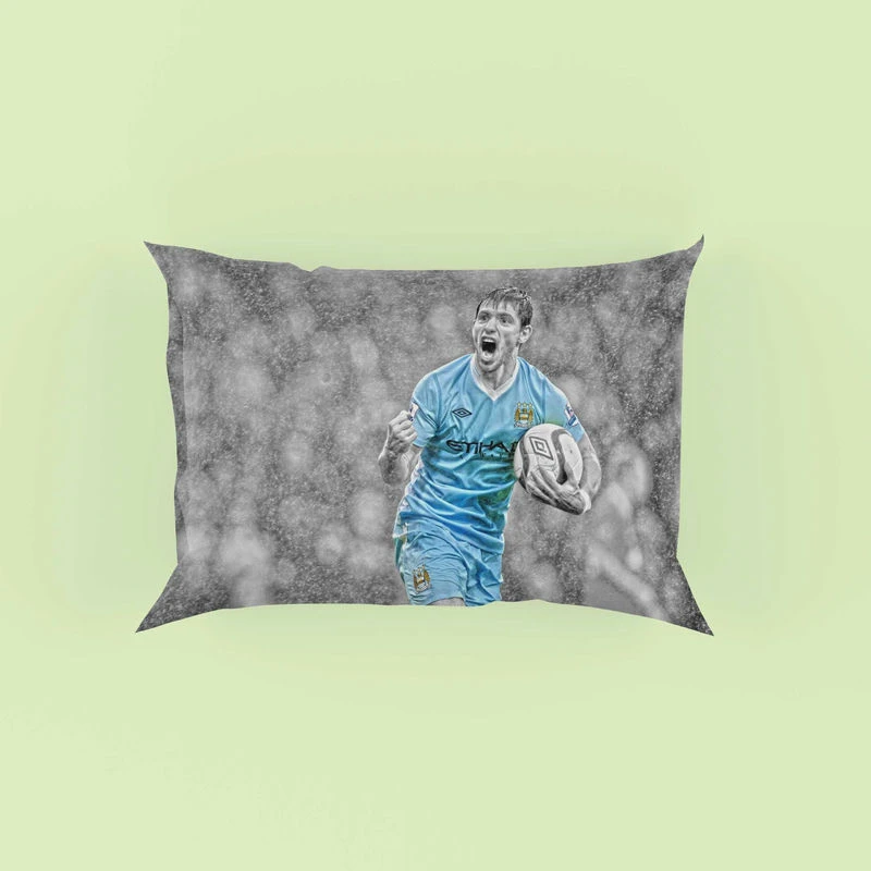 Sergio Aguero Dependable City Soccer Player Pillow Case