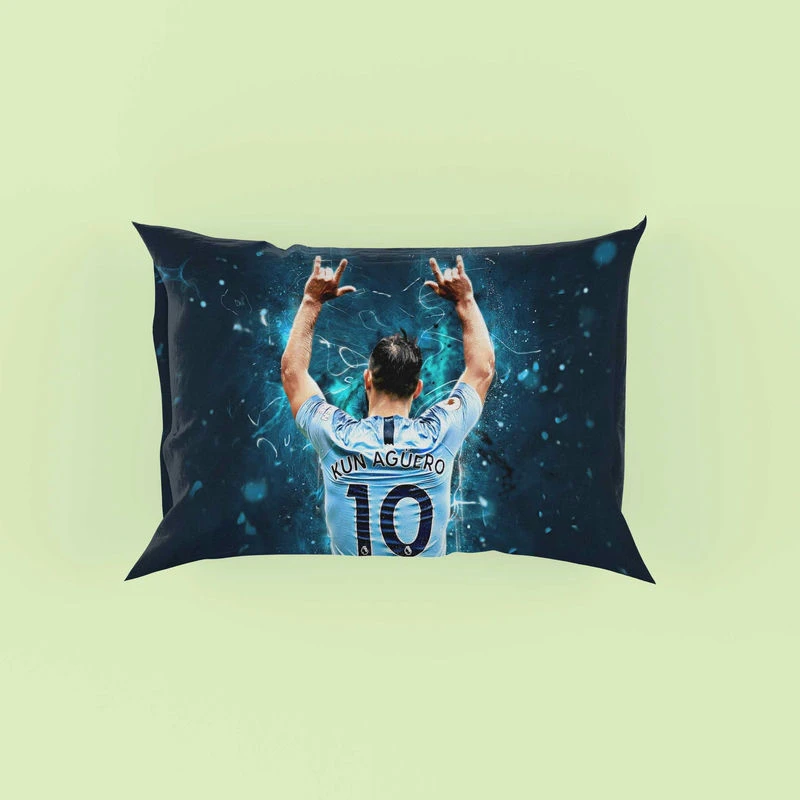 Sergio Aguero Focused Football Player Pillow Case