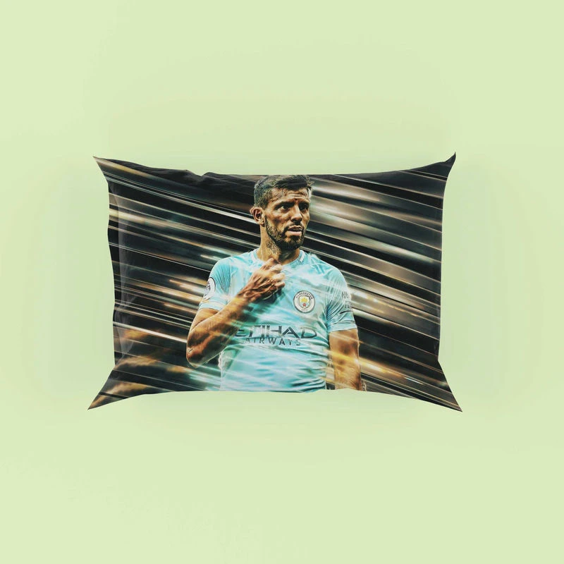 Strong Football Player Sergio Aguero Pillow Case