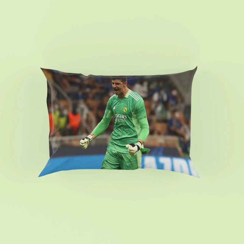 Encouraging Football Thibaut Courtois Pillow Case