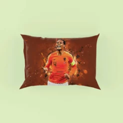 Virgil van Dijk  Holland Football Captain Pillow Case