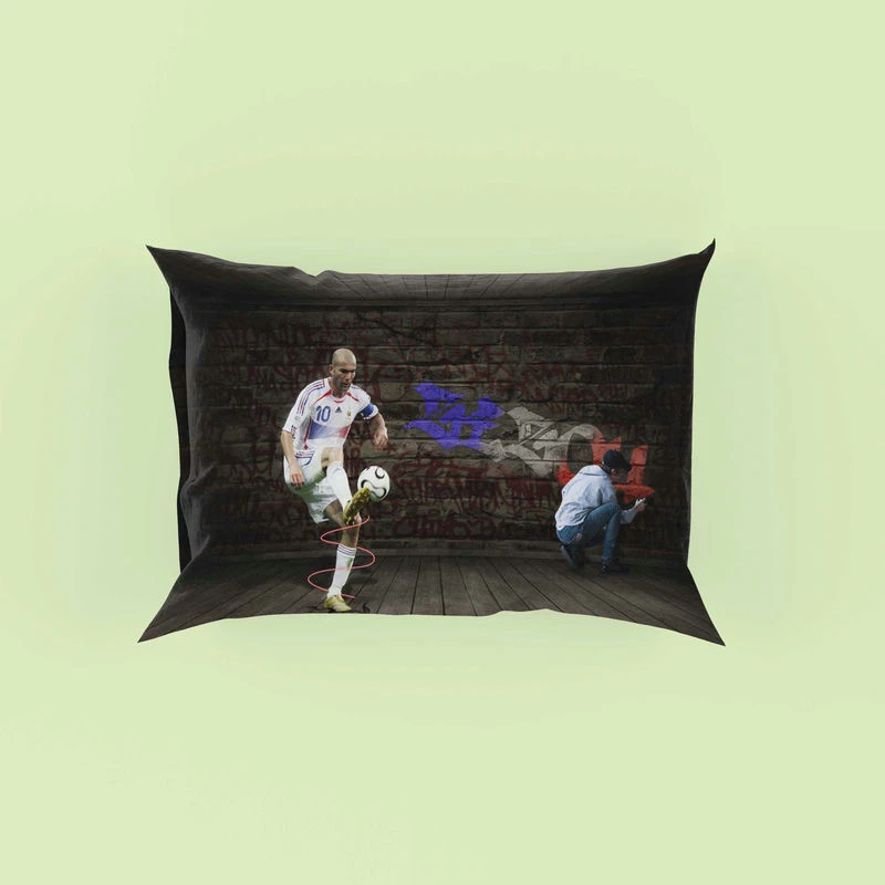 Zinedine Zidane Inspirational French Football Pillow Case