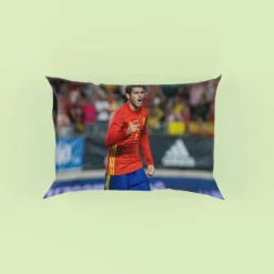 Alvaro Morata Spanish Professionl Player Pillow Case