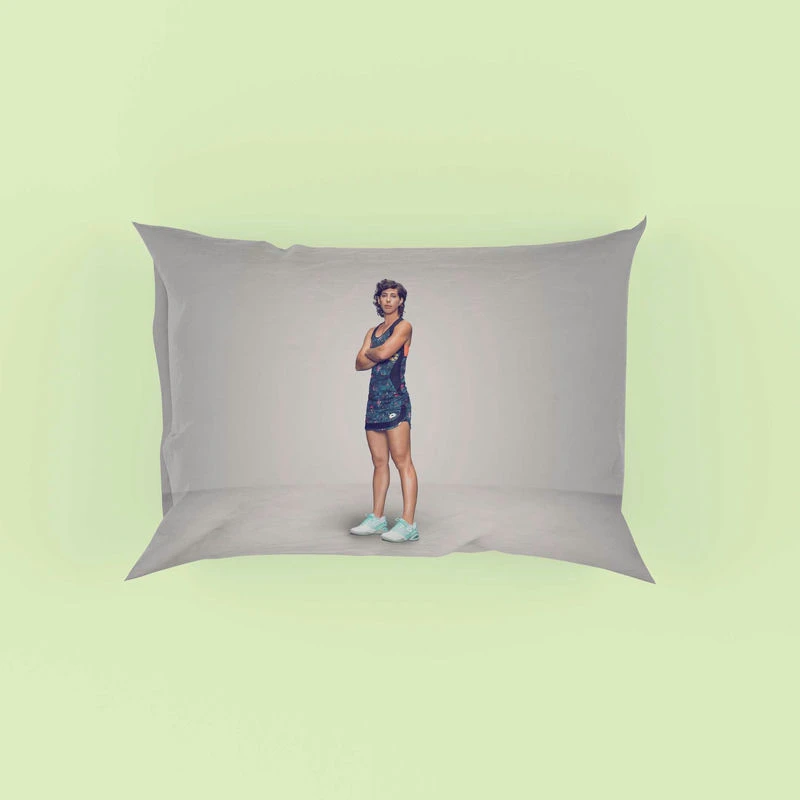 Carla Suarez Navarro Professional Spanish Tennis Player Pillow Case