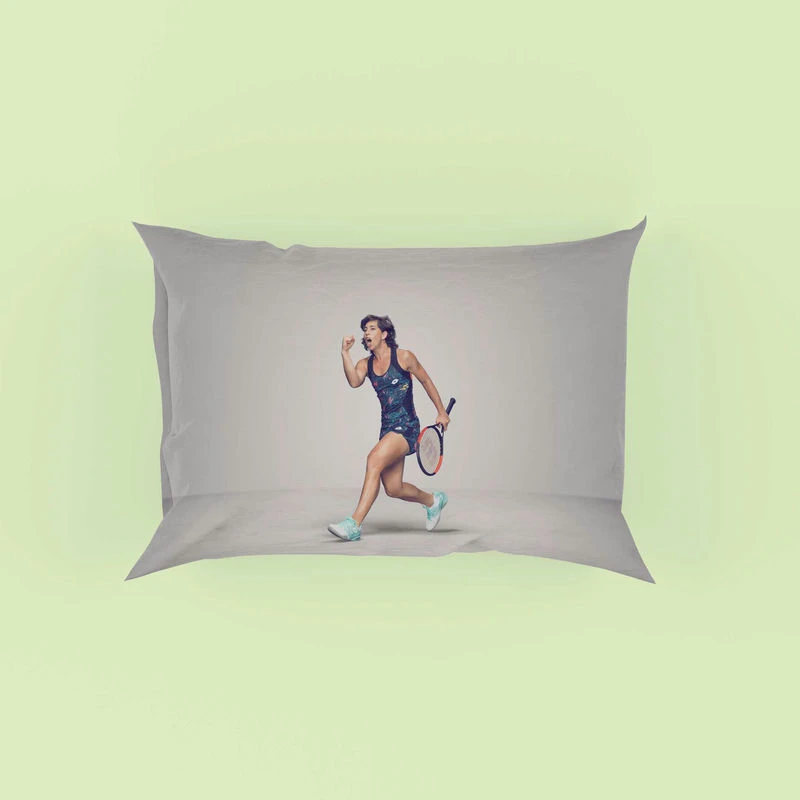 Carla Suarez Navarro Exellent Spanish Tennis Player Pillow Case