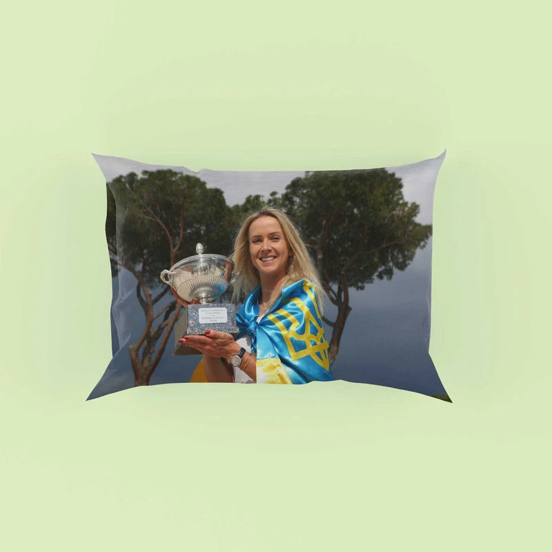 Elina Svitolina Energetic Tennis Player Pillow Case