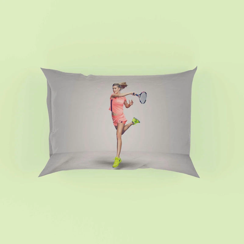 Eugenie Bouchard Top Ranked Tennis Player Pillow Case