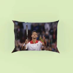Serbian Professional Tennis Player Novak Djokovic Pillow Case