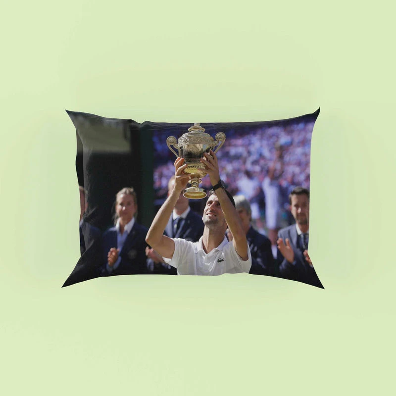 Powerful Serbian Tennis Player Novak Djokovic Pillow Case