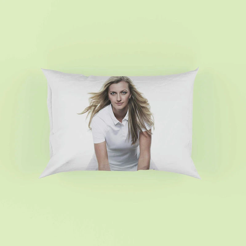 Petra Kvitova Spirited Tennis Player Pillow Case