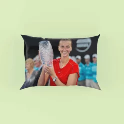 Petra Kvitova Powerful Tennis Player Pillow Case