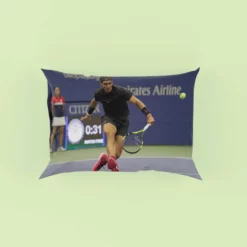 Energetic Tennis Player Rafael Nadal Pillow Case