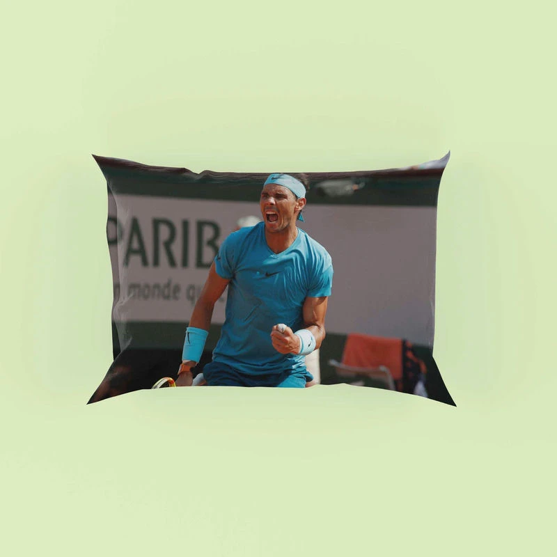 Rafael Nadal encouraging Tennis Pillow Case