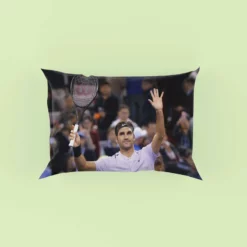 Confident US Open Tennis Roger Federer Pillow Case