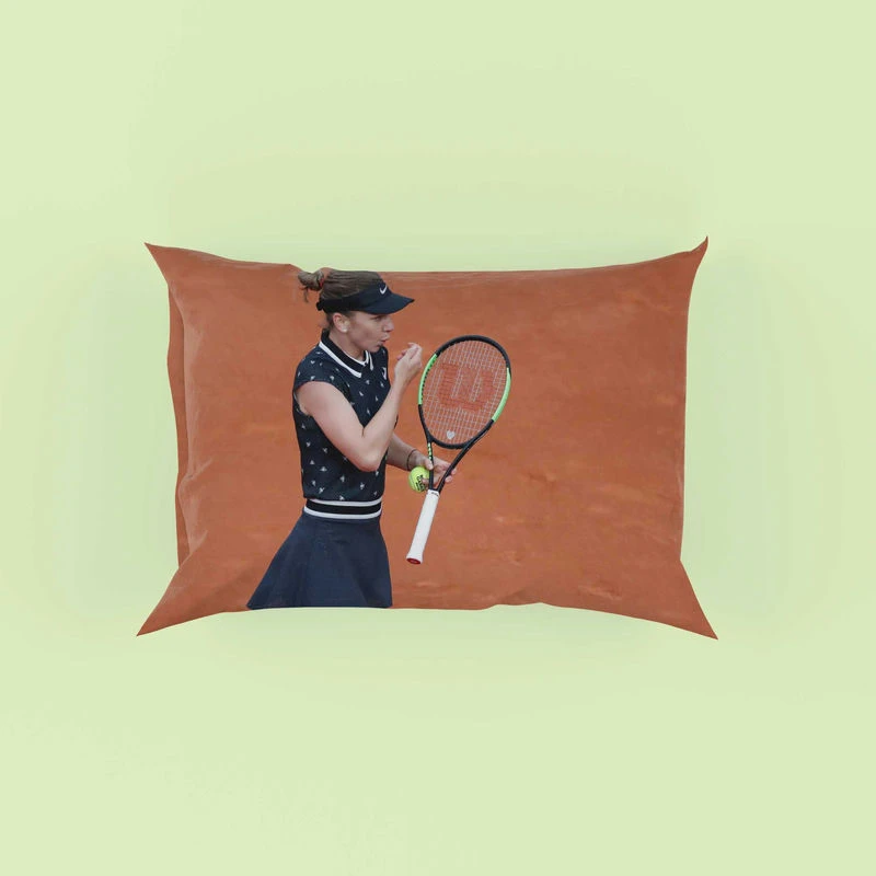French Open Tennis Player Simona Halep Pillow Case