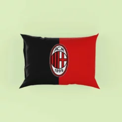 AC Milan Black and Red Football Club Logo Pillow Case