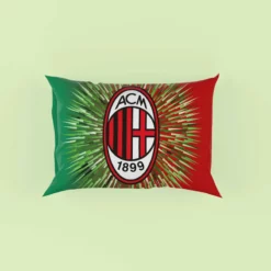 AC Milan Green and Red Football Club Logo Pillow Case