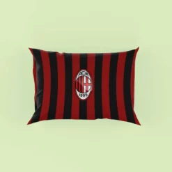 AC Milan Striped Design Football Logo Pillow Case