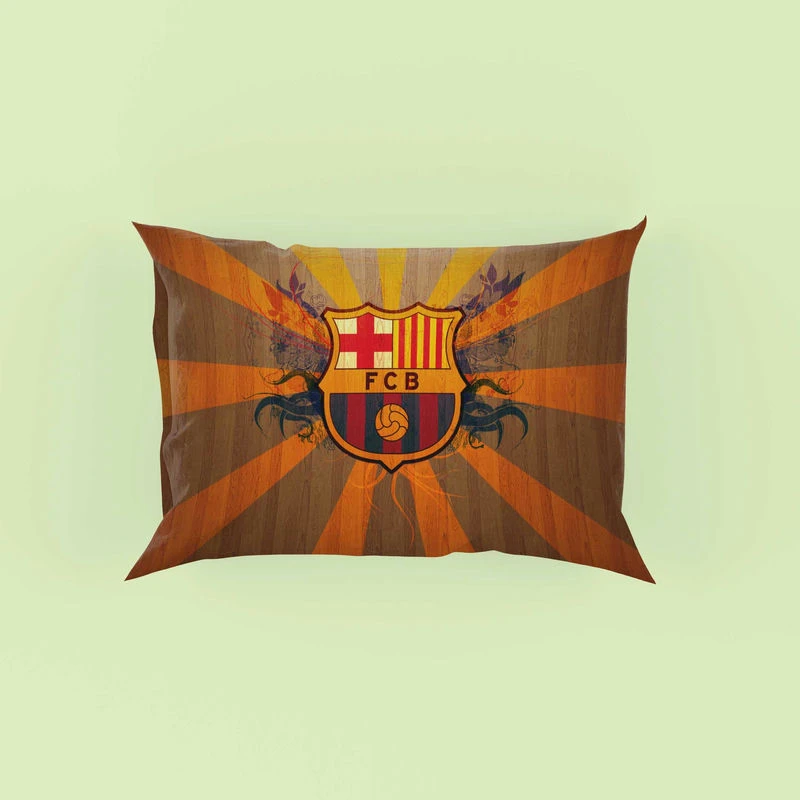 FC Barcelona Super Copa de Espana winning Team Pillow Case