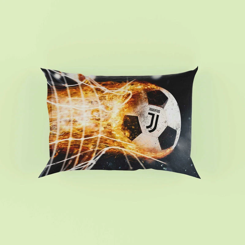 Juve Fire Ball Football Design Logo Pillow Case