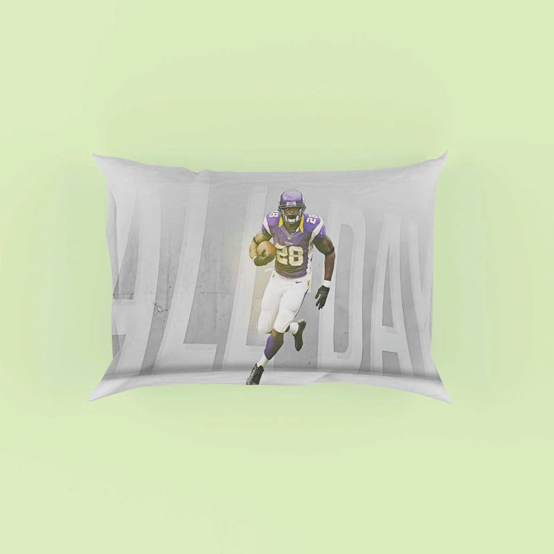 Adrian Peterson Greatest NFL Running Backs Pillow Case