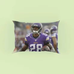 Adrian Peterson Energetic Running Back in NFL Pillow Case