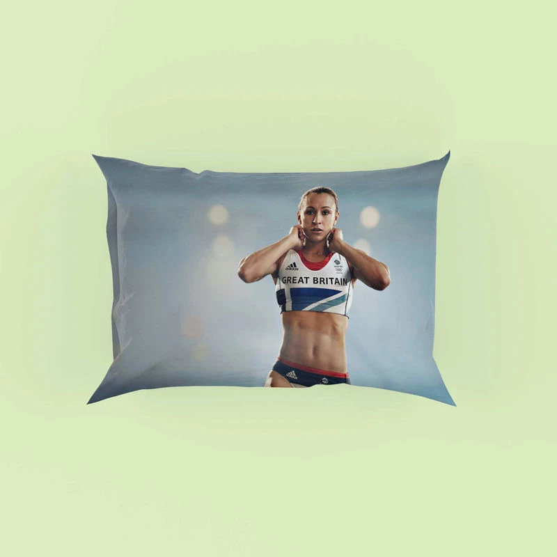 Jessica Ennis Professional Russian Athlete Long Jumper Pillow Case