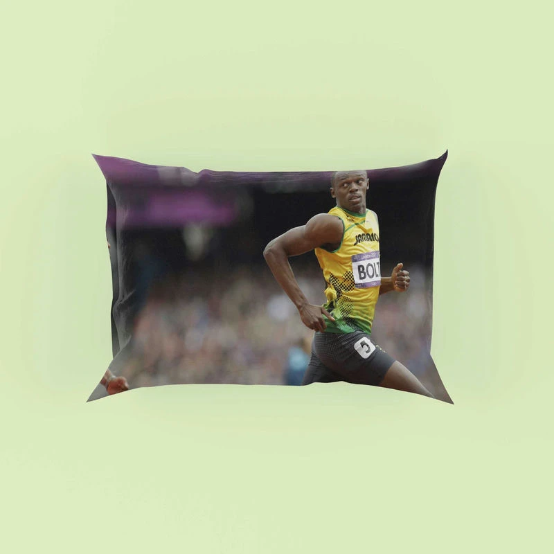 Usain Bolt Successful Sprinter Pillow Case