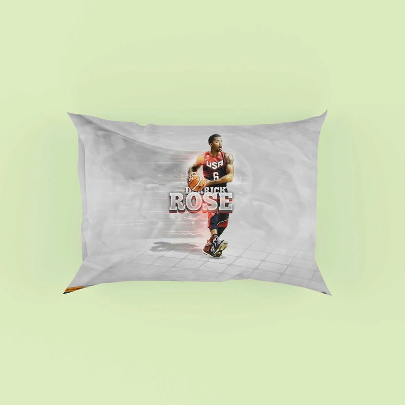 Professional NBA Basketball Player Derrick Rose Pillow Case