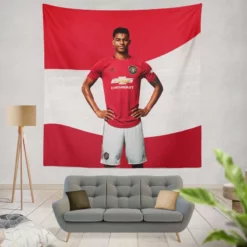 Man United Marcus Rashford Football Player Tapestry