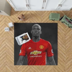 Man United Sports Player Paul Pogba Rug