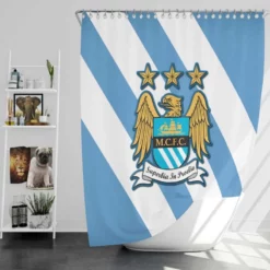 Manchester City FC Excellent Football Club Shower Curtain