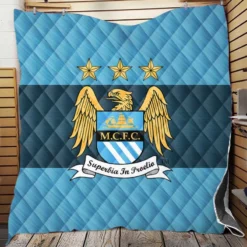 Manchester City FC Exciting Soccer Club Quilt Blanket