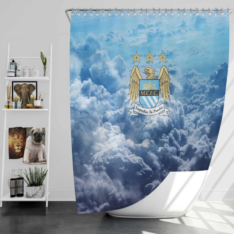 Manchester City FC Football Club Shower Curtain