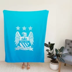 Manchester City FC Premier League Club Fleece Blanket