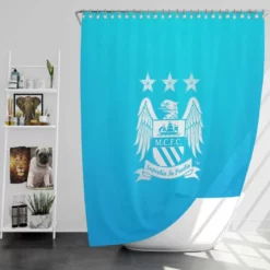 Manchester City FC Premier League Club Shower Curtain